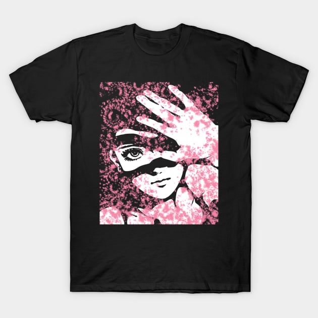 Punk Fashion Style Pink Glowing Girl T-Shirt by Punk Fashion